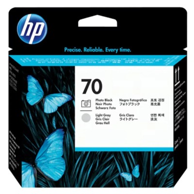 Original HP 70 Photo Black and Light Gray Printhead (C9407A)