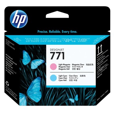 Original HP 771 Light Magenta & Light Cyan Printhead (CE019A)